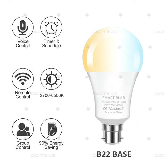 Ampoule intelligente Tuya WiFi B22 – vue 4
