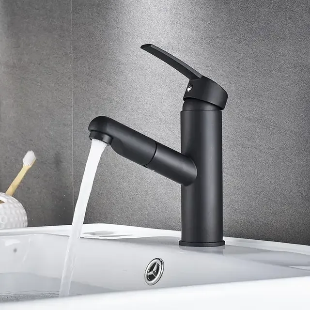 Robinet de lavabo de salle de bains extractible à… – vue 3