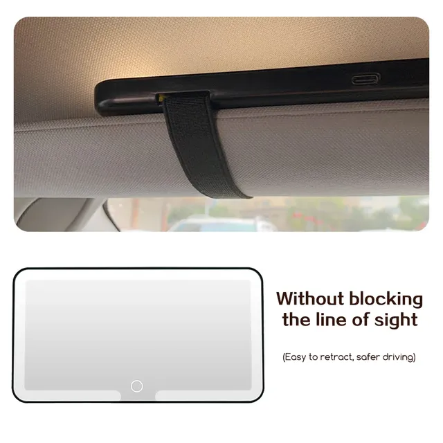 Miroir de vanité pare-soleil de voiture LED – vue 5