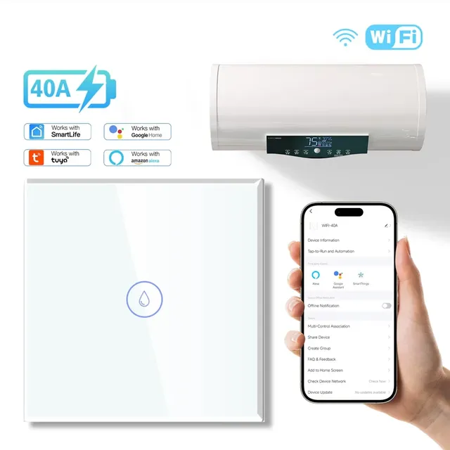40A Tuya maison intelligente WiFi chauffe-eau…