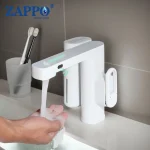 ZAPbagSensor-Évier de bassin avec capteur automatique, distributeur intelligent Regina, robinet de centre commercial monté sur le pont, blanc et noir, F/05 et ets