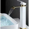 Robinet de lavabo Robinet cascade doré et noir Robinet… – vue 7