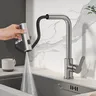 Robinet d'évier de cuisine extractible noir – vue 2