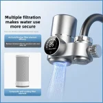 Filtre à eau de robinet intelligent-filtre en céramique amovible pour eau potable pure, purificateur d&rsquo;eau domestique anti-échelle pour cuisine et salle de bain