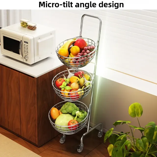Chariot de rangement de cuisine pour fruits et légumes – vue 4