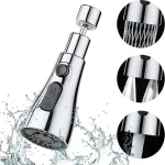 Robinet de cuisine Flexible 3 en 1, mitigeur d&rsquo;évier, tête de pulvérisation galvanisée, robinet d&rsquo;eau filtrée, robinet d&rsquo;eau remplaçable noir