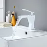 Stenoc robinet de lavabo cascade moderne en laiton blanc – vue 5