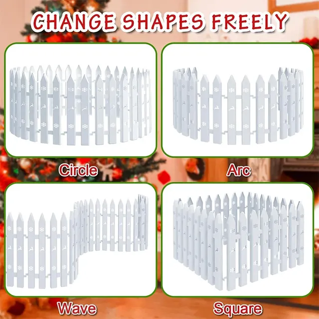 Ensemble de valises pour arbre de noël en plastique blanc – vue 3