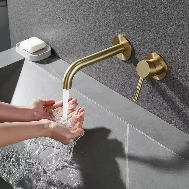 Robinet mitigeur de salle de bains en acier inoxydable – vue 3