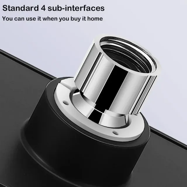 Pommeau douche carré pressurisé compact six buses jets… – vue 5