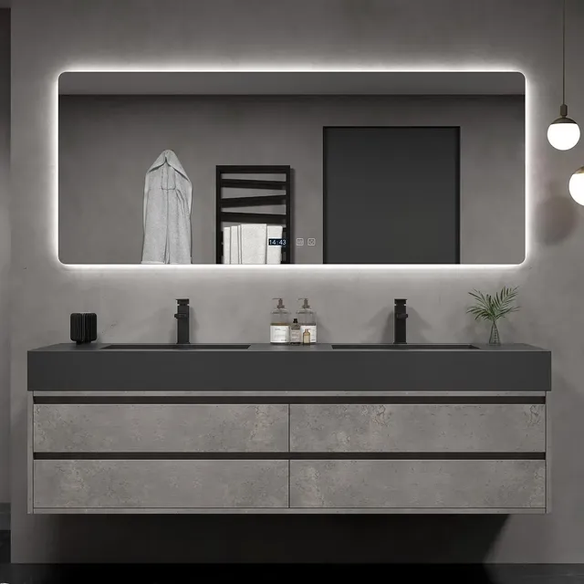 Armoire de salle de bain grise – vue 4