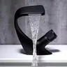 Robinet de lavabo cascade tout en cuivre noir – vue 2