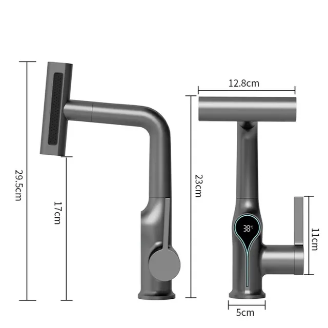 Robinet de lavabo à affichage numérique de température… – vue 7