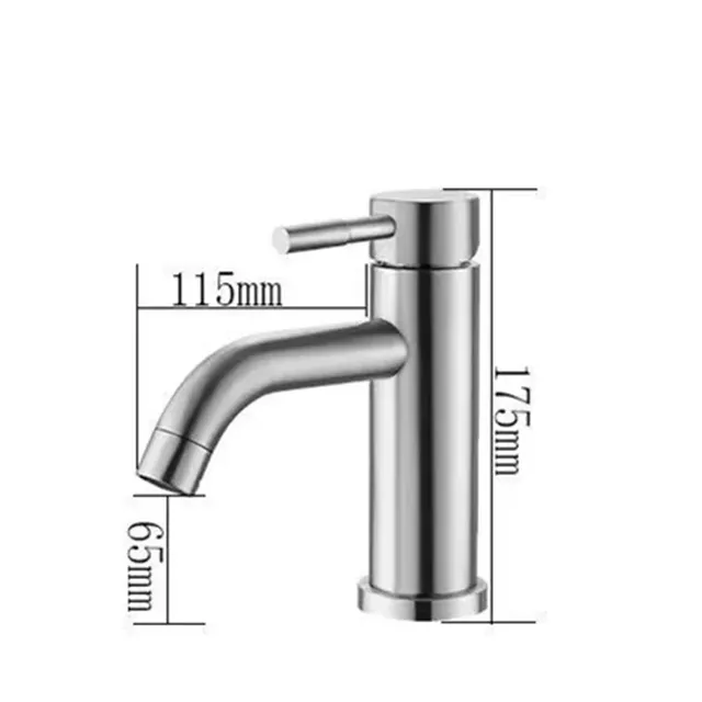 Robinet de lavabo de salle de bains noir mat – vue 4