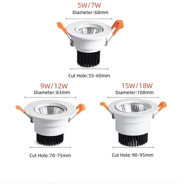 Spot lumineux LED encastrable avec technologie COB – vue 2