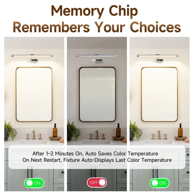 LED miroir lumière trois couleurs LED maison décoration… – vue 3