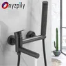 Robinet de baignoire-douche noir mat – vue 1
