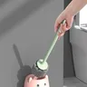 Brosse toilette compacte support mural rose vert… – vue 5