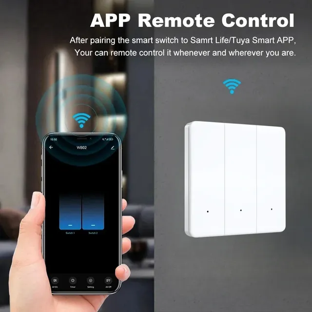 Interrupteur d'éclairage Intelligent WiFi – vue 3