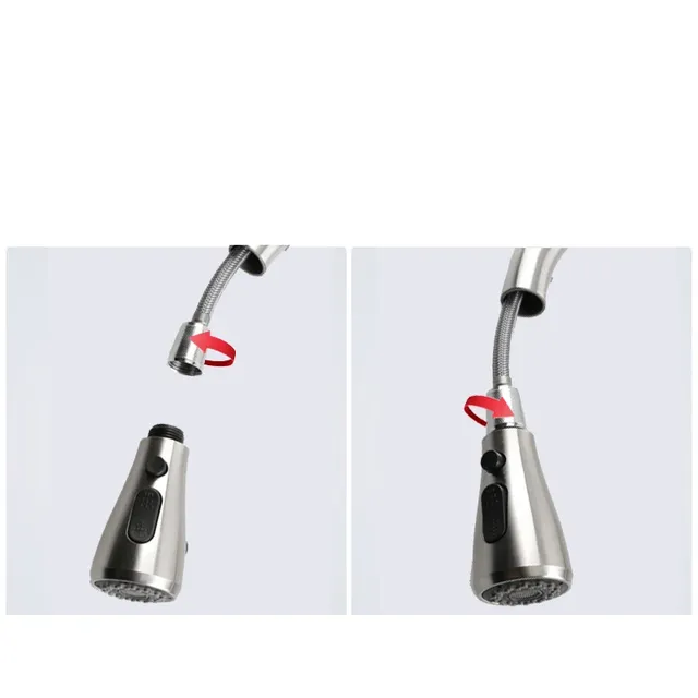 Douchette extractible finition acier inox brossé chrome… – vue 4
