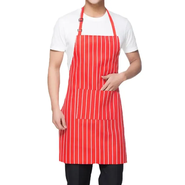 Lot trois tabliers cuisine unisexes coton polyester… – vue 5