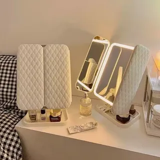 Miroir de maquillage LED de bureau avec lumière