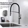 Robinet de cuisine noir avec pulvérisateur rétractable… – vue 4
