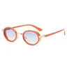 Lunettes de soleil ovales à monture métallique pour… – vue 1
