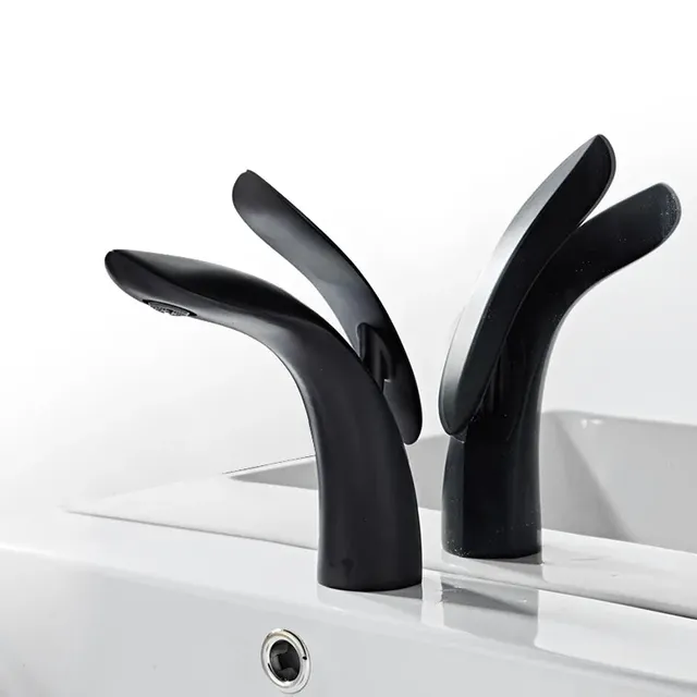 Robinet lavabo monocommande mitigeur cascade bec incurvé… – vue 2