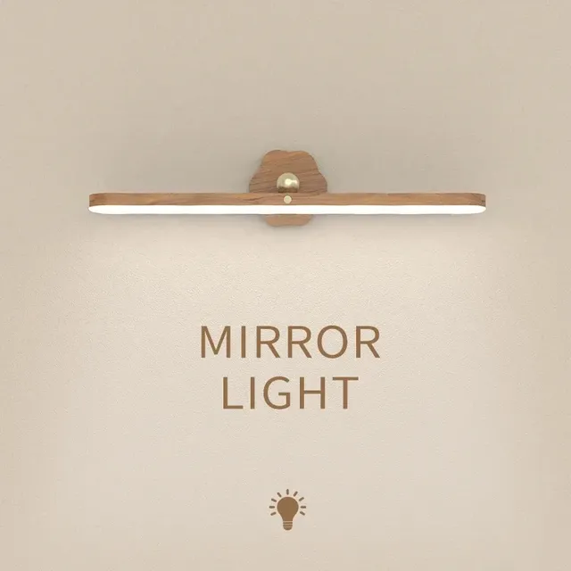 LED en bois veilleuse miroir avant lumière de… – vue 2