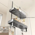 HOT1-mir de douche sans trou de poinçonnage, accessoires de rangement