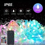 WS2812B LED chaîne lumière intelligente Bluetooth télécommande RGBIC fée lampe USB étanche pour arbre de noël lumières décor à la maison