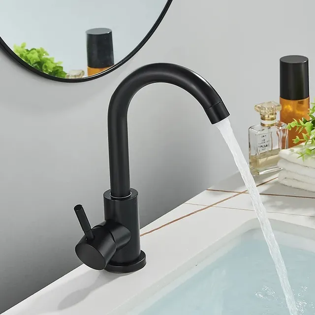 Robinet de lavabo de salle de bains en Nickel noir – vue 4