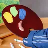 Palette de peinture à l'huile ovale/carrée – vue 2