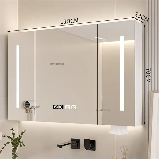 Armoire miroir murale salle rétroéclairé trois portes… – vue 6