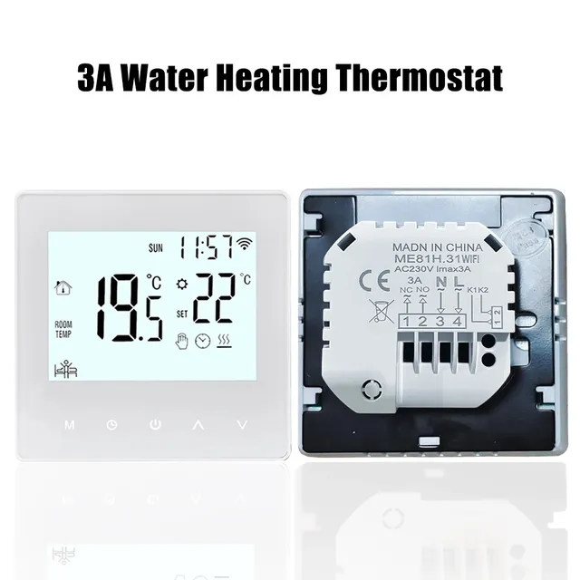 Thermostat WiFi Intelligent Tuya 3A/16A – vue 4