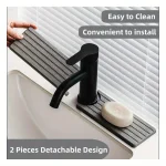 ​ Tapis de robinet en Diatomite absorbant à séchage rapide, 15.7×3.9 pouces, protection contre les éclaboussures d&rsquo;évier pour cuisine et salle de bains, plateau en pierre antidérapant ​   Tapis de robinet
