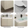 Meuble vasque suspendu trois portes monobloc blanc cuve… – vue 3