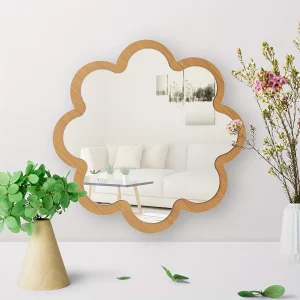 Miroir mural créatif en bois acrylique Double couche, 11,4 pouces, pour salle de bain, dortoir, salle de repos, miroir de maquillage, accessoires Photo exquis pour filles