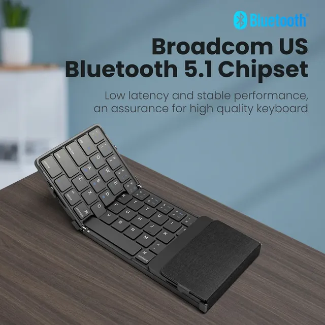 Clavier Bluetooth pliant avec pavé tactile clavier… – vue 4