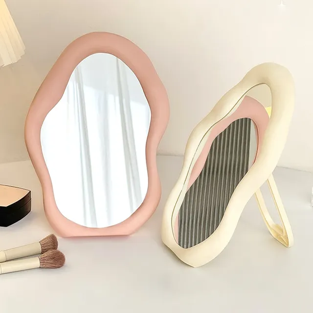 Miroir maquillage table ondulé irrégulier ABS verre… – vue 4
