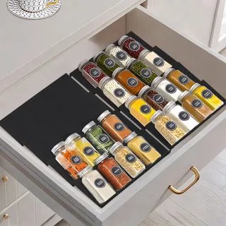 Tiroir porte-épices pour cuisine 4 couches support à épices réglable…