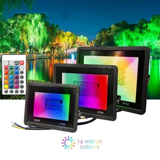 Projecteur LED RGB éclairage extérieur 220V 30W 50W 100W IP66 étanche…