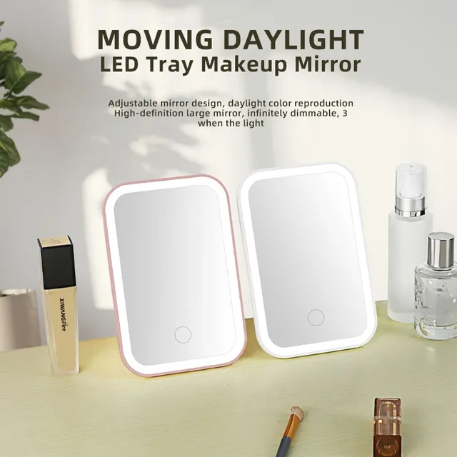 Miroir de maquillage à écran tactile LED – vue 4