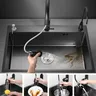 Éviers de cuisine en acier inoxydable noir – vue 5