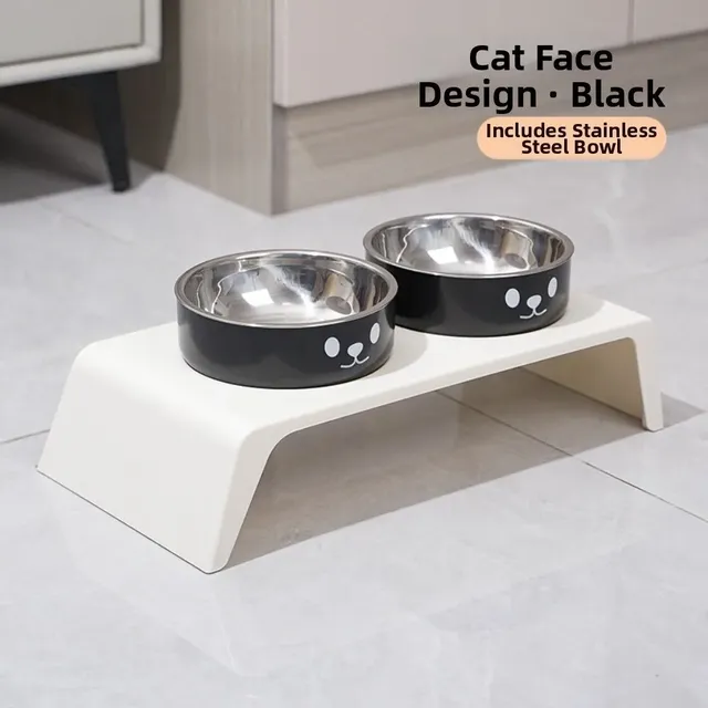 Bols doubles bol d'eau de nourriture pour chat bol… – vue 2