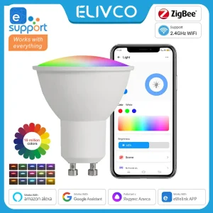 EWeLink Zigbee WIFI ampoule intelligente à intensité variable GU10 MR16 RGB C + W lumière LED prise en charge Alexa Google Assistant commande vocale