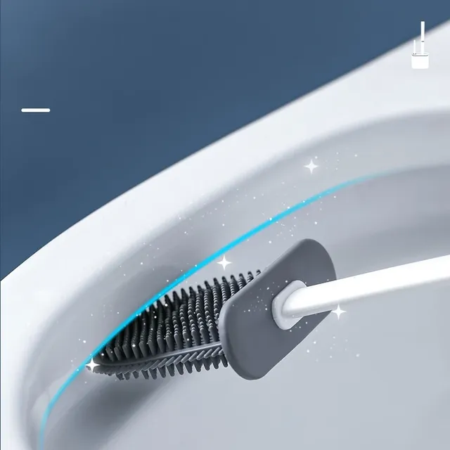 Brosse de nettoyage de brosse de toilette en Silicone – vue 2
