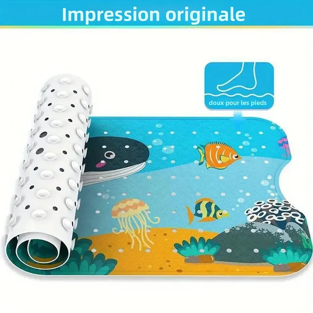 1pc tapis de baignoire monde sous-marin – vue 4