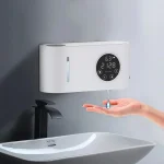 Distributeur automatique de savon mural avec capteur sans Contact (avec écran LED) pour salle de bain et cuisine